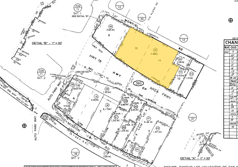 2055-2085 Montiel Rd, San Marcos, CA à louer - Plan cadastral - Image 2 de 7