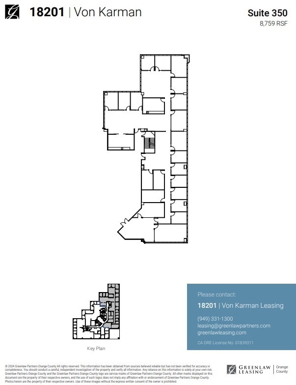 18301 Von Karman Ave, Irvine, CA à louer Plan d’étage- Image 1 de 1
