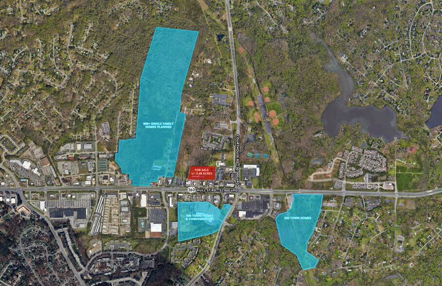 10152-10198, 10202 Hull Street Rd, Midlothian, VA for sale - Aerial - Image 2 of 3