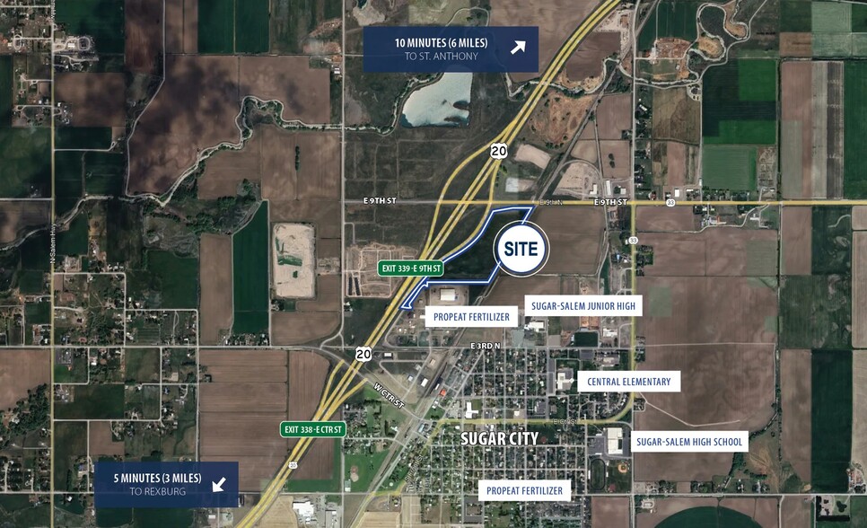 TBD Pro Peat Dr, Sugar City, ID à vendre - Aérien - Image 3 de 4