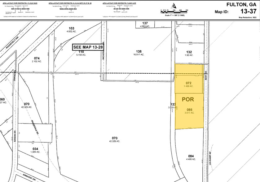 4505 Best Rd, Atlanta, GA à vendre - Plan cadastral - Image 2 de 4