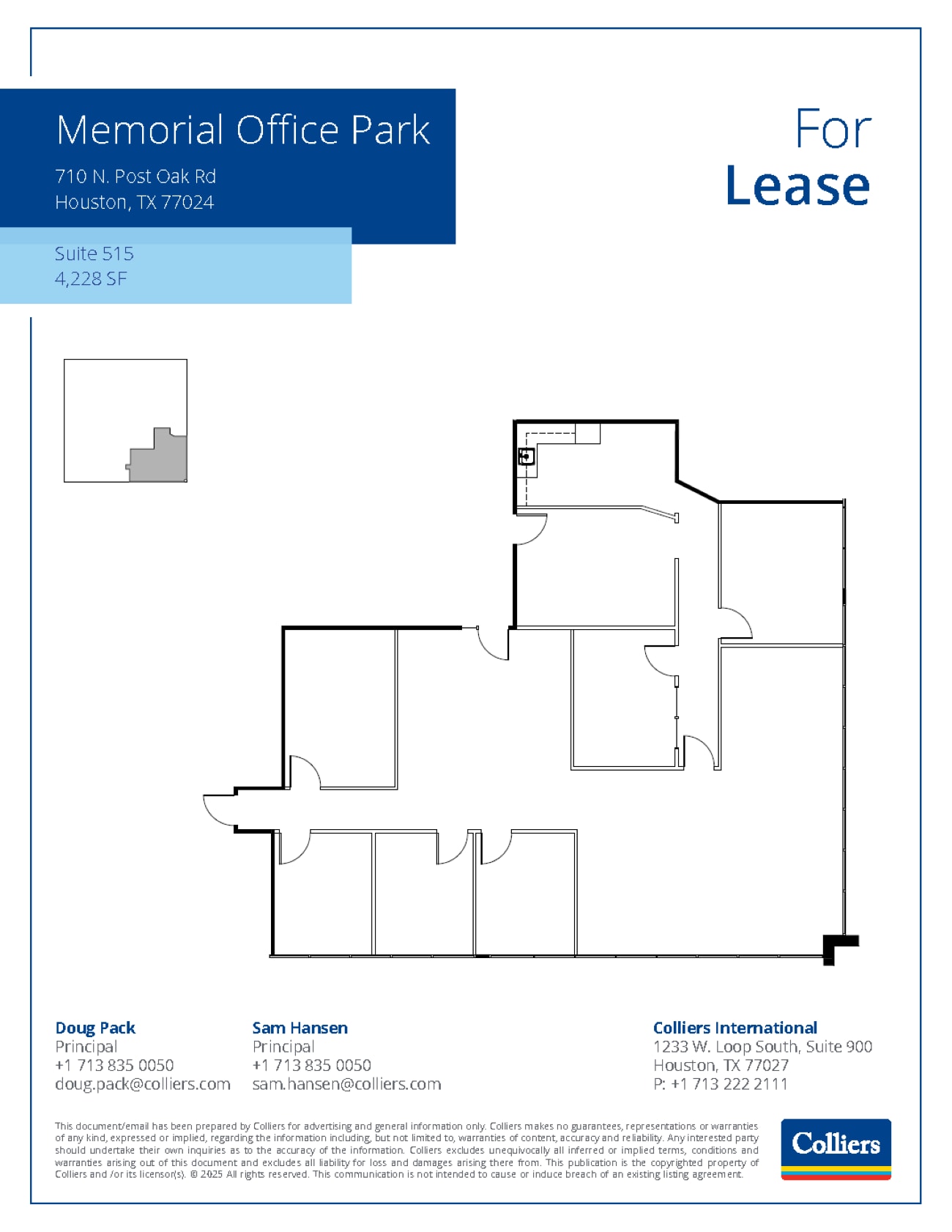710 N Post Oak Rd, Houston, TX à louer Plan d’étage- Image 1 de 1