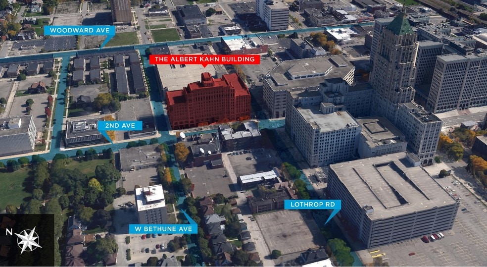 7430 2nd Ave, Detroit, MI for lease - Aerial - Image 3 of 20