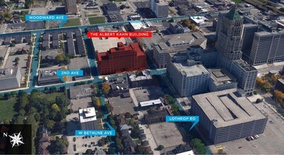 7430 2nd Ave, Detroit, MI - AERIAL  map view