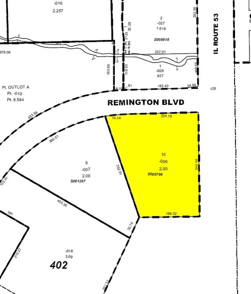 105 Remington Blvd, Bolingbrook, IL à vendre - Plan cadastral - Image 2 de 5