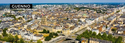 Rennes, IEV - Aerial map view