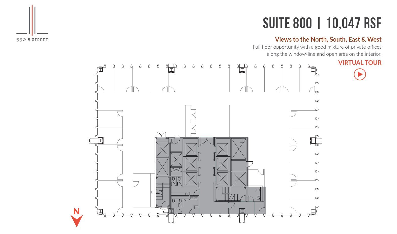 530 B St, San Diego, CA à louer Plan d  tage- Image 1 de 1