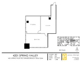 4201 Spring Valley Rd, Dallas, TX à louer Plan d’étage- Image 1 de 1
