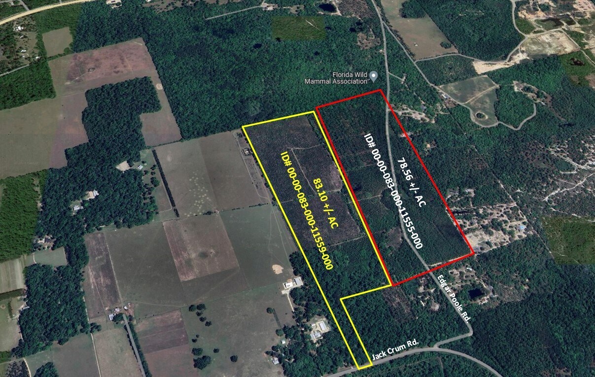 Edgar Poole Road, Crawfordville, FL à vendre Aérien- Image 1 de 2