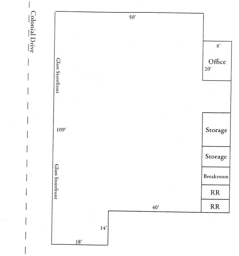 62 W Colonial Dr, Orlando, FL 32801 - Unité 101 -  - Plan d’étage - Image 1 of 1