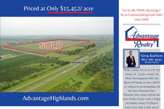 Plus de détails pour 220 US 27 hwy, Venus, FL - Terrain à vendre