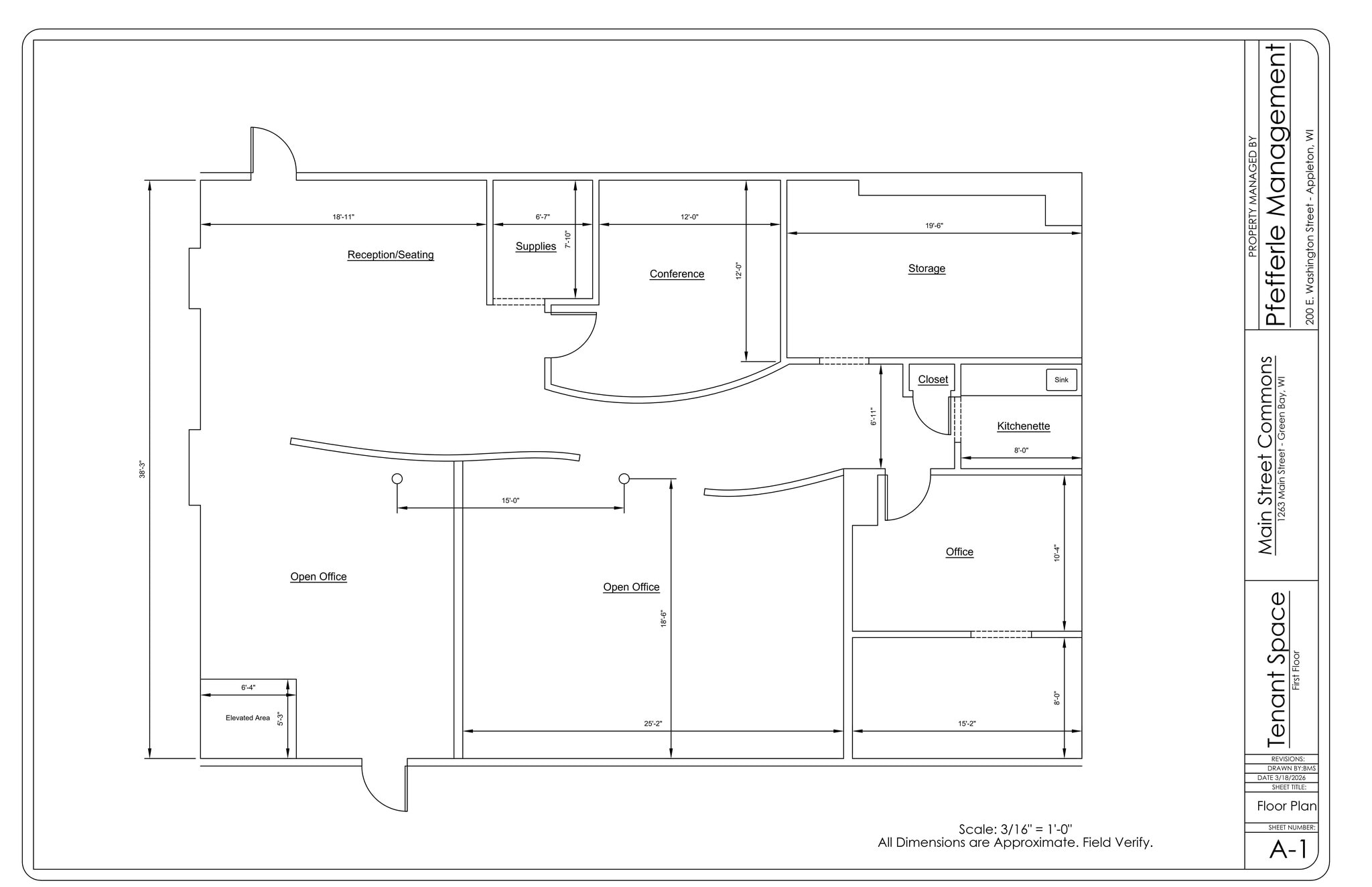 1263 Main St, Green Bay, WI à louer Plan de site- Image 1 de 27