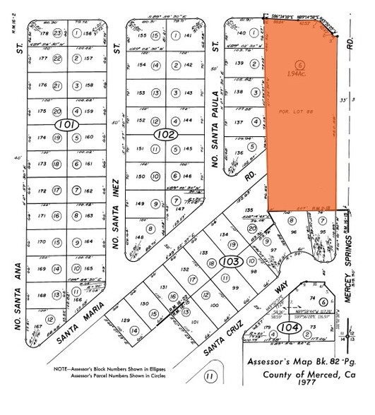 SEC of Mercey Springs and Overland Ave, Los Banos, CA for sale - Plat Map - Image 3 of 3