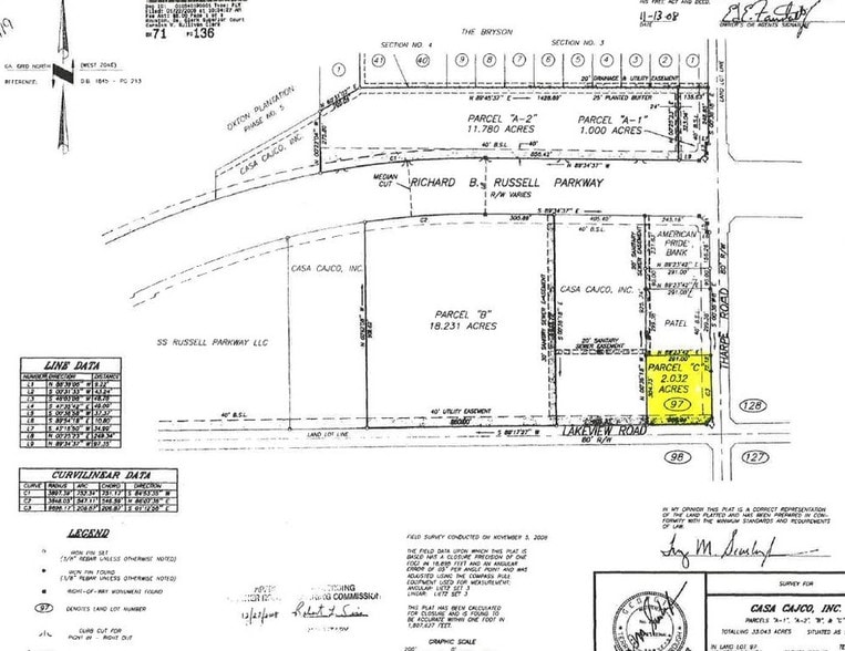 Tharpe Rd, Warner Robins, GA à vendre - Plan cadastral - Image 2 de 3