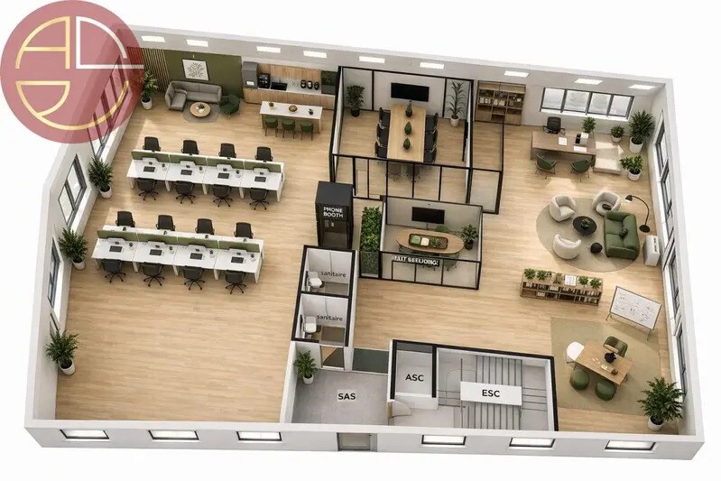 Bureau dans Ramonville-Saint-Agne à vendre - Plan d’étage - Image 3 de 15