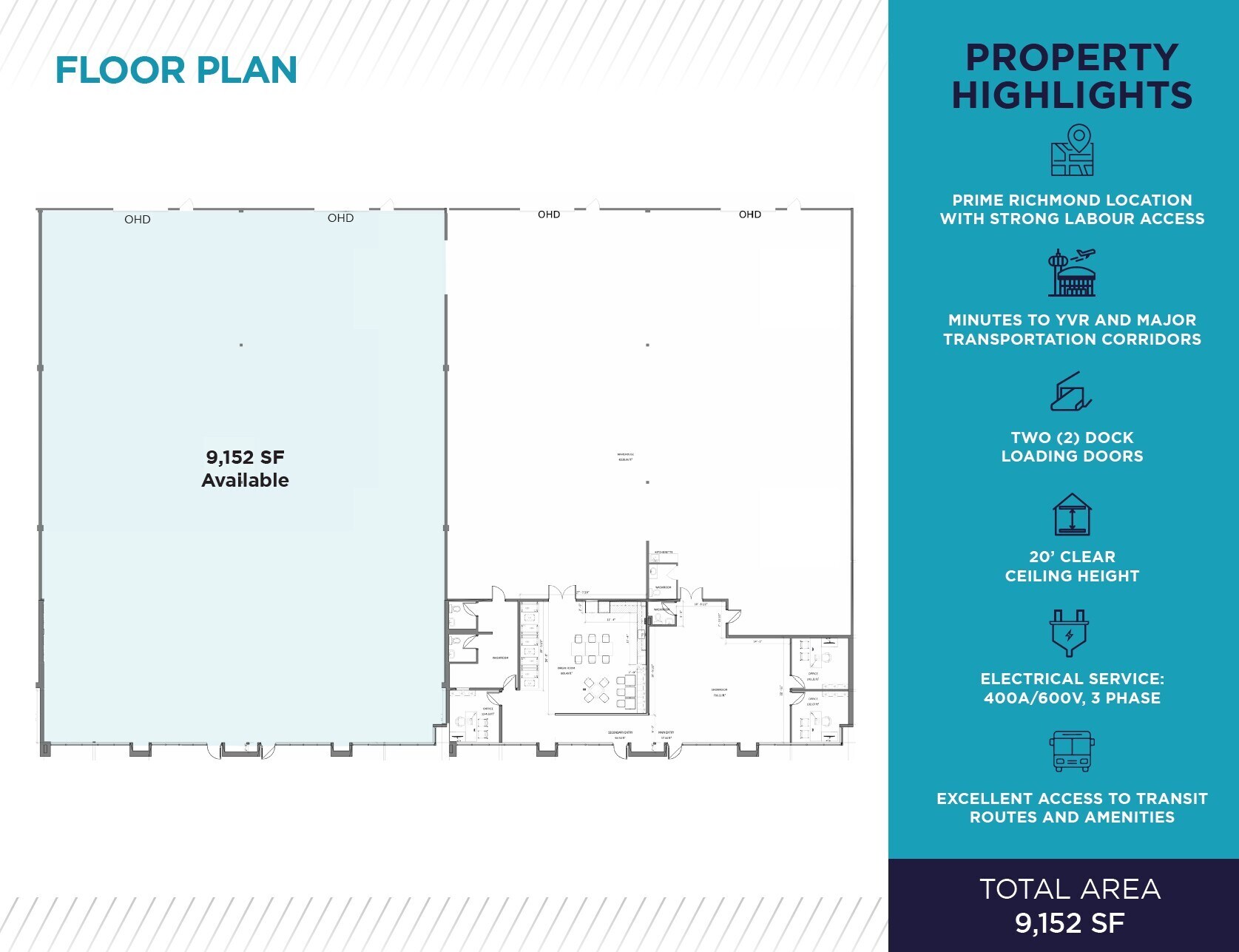 3830 Jacombs Rd, Richmond, BC for lease Floor Plan- Image 1 of 2