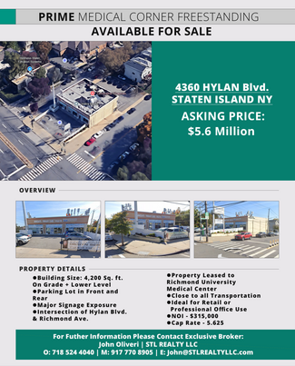 Plus de détails pour 4360 Hylan Blvd, Staten Island, NY - Vente au détail à vendre