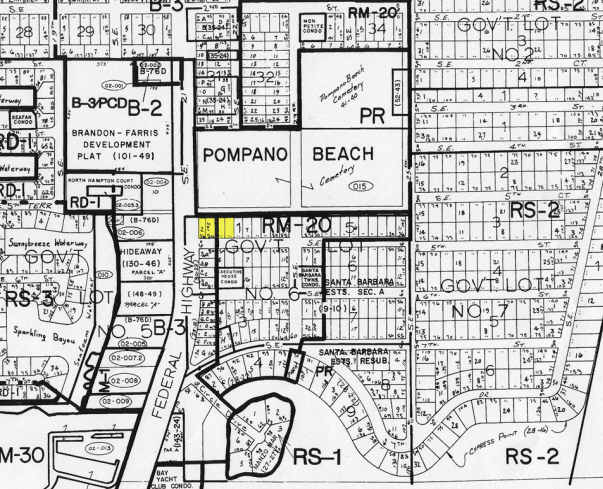 520 S Federal Hwy, Pompano Beach, FL à vendre Plan cadastral- Image 1 de 2