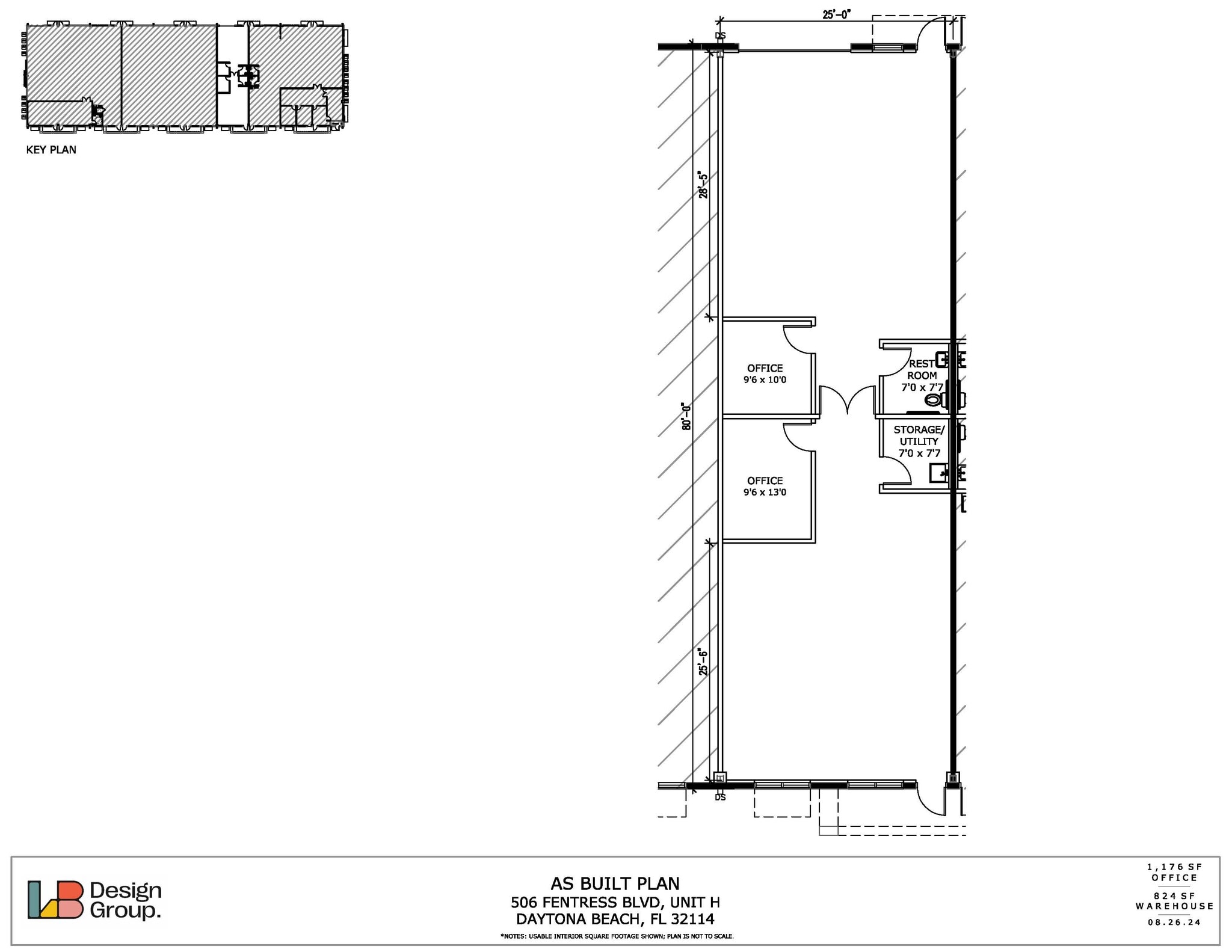 500 Fentress Blvd, Daytona Beach, FL à louer Plan d’étage- Image 1 de 1