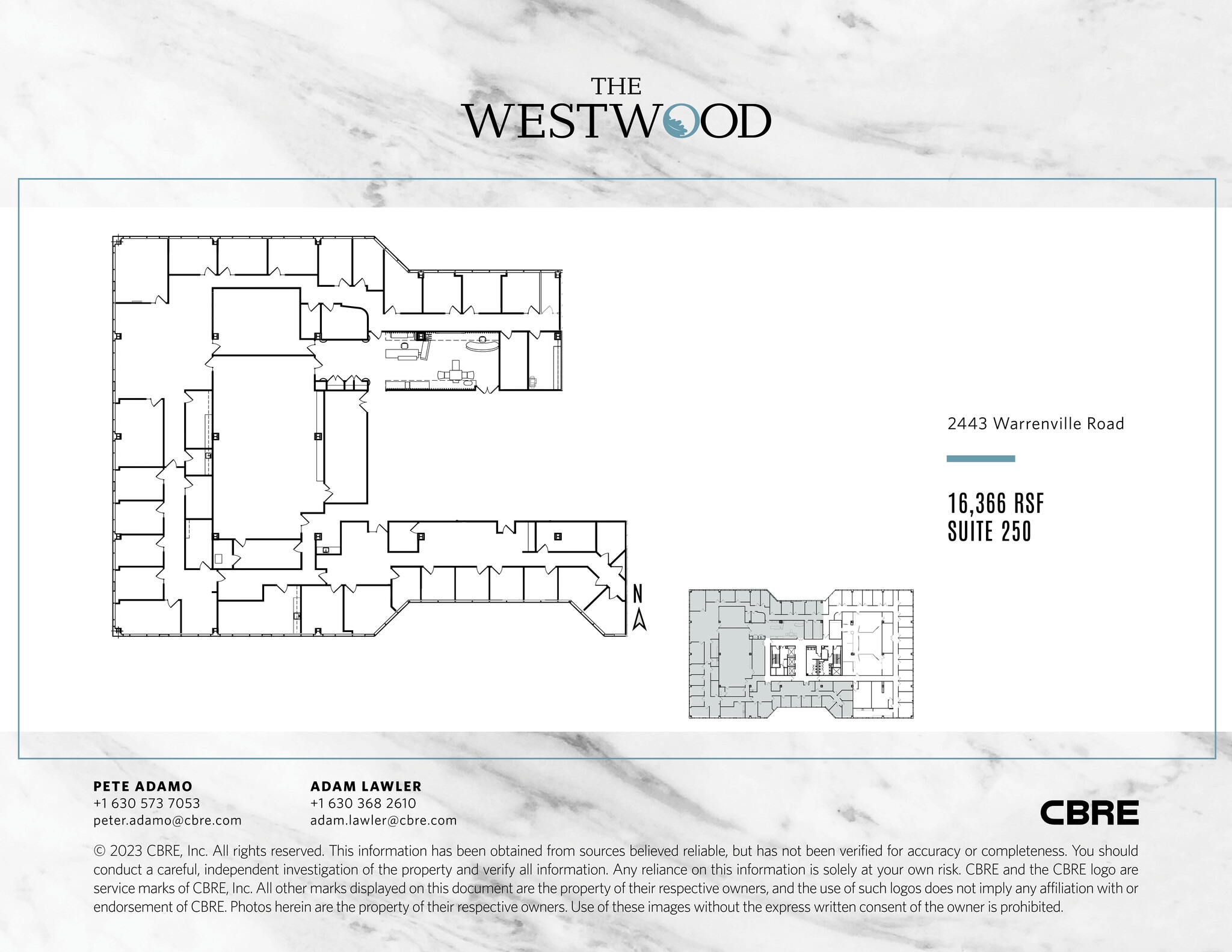 2443 Warrenville Rd, Lisle, IL à louer Plan d’étage- Image 1 de 1