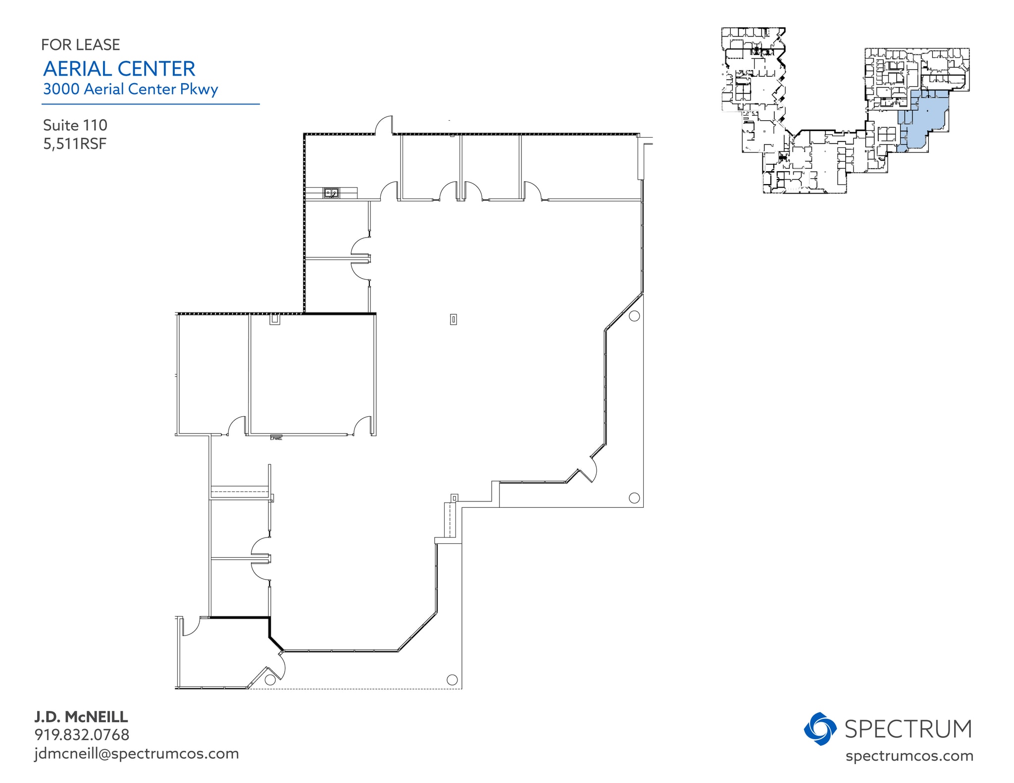 2000 Aerial Center Pky, Morrisville, NC à louer Plan d’étage- Image 1 de 1