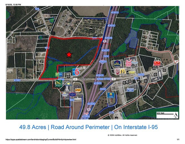 More details for SC Interstate I-95 Corridor Centric 49.8 AC Industrial/Distribution/IOS at I-95 Exit 53, Walterboro, SC - Land for Sale