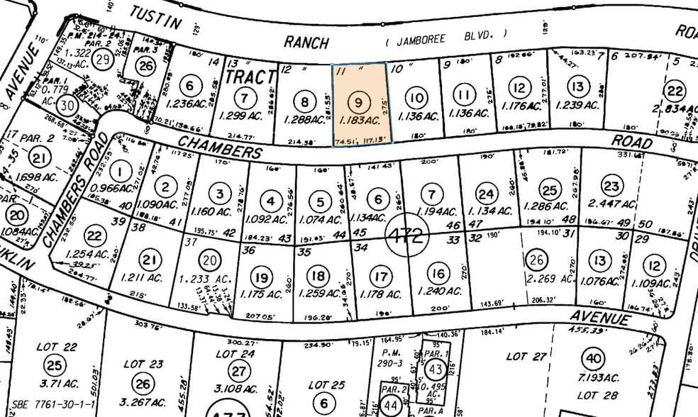 14311-14331 Chambers Rd, Tustin, CA for lease - Plat Map - Image 3 of 3