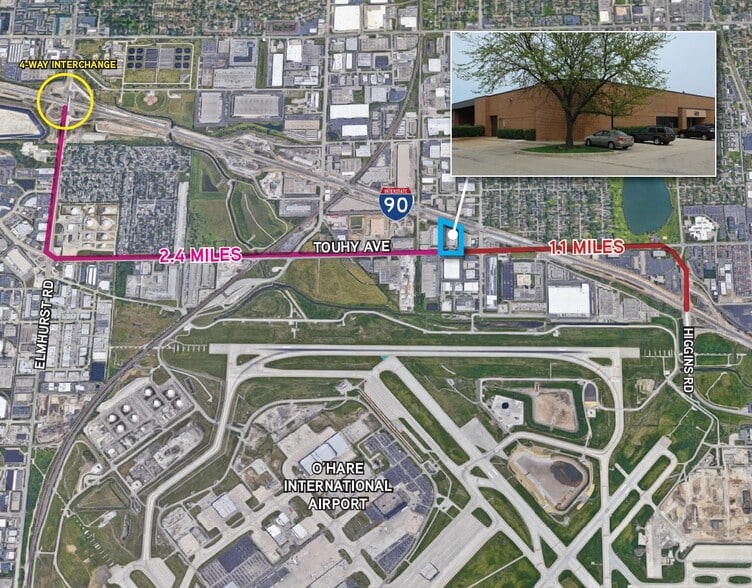 500 E Touhy Ave, Des Plaines, IL for lease - Aerial - Image 2 of 12
