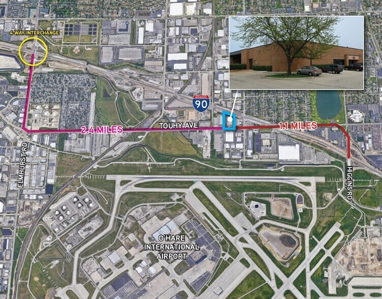 500 E Touhy Ave, Des Plaines, IL à louer - Aérien - Image 2 de 12