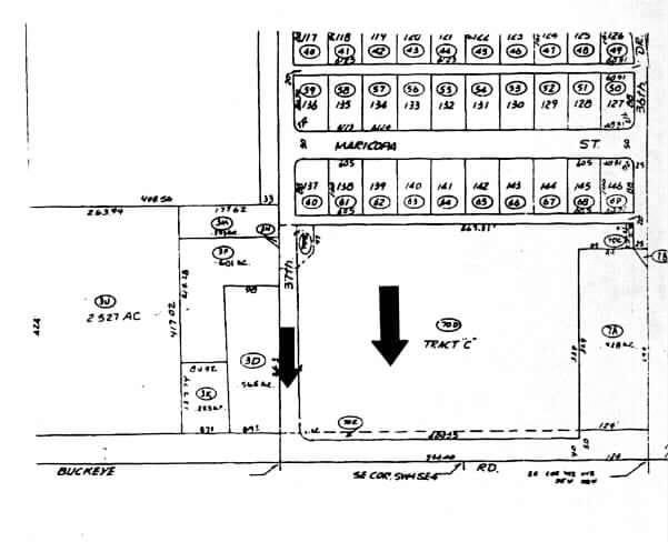 3636 W Buckeye Rd, Phoenix, AZ for lease - Plat Map - Image 2 of 8
