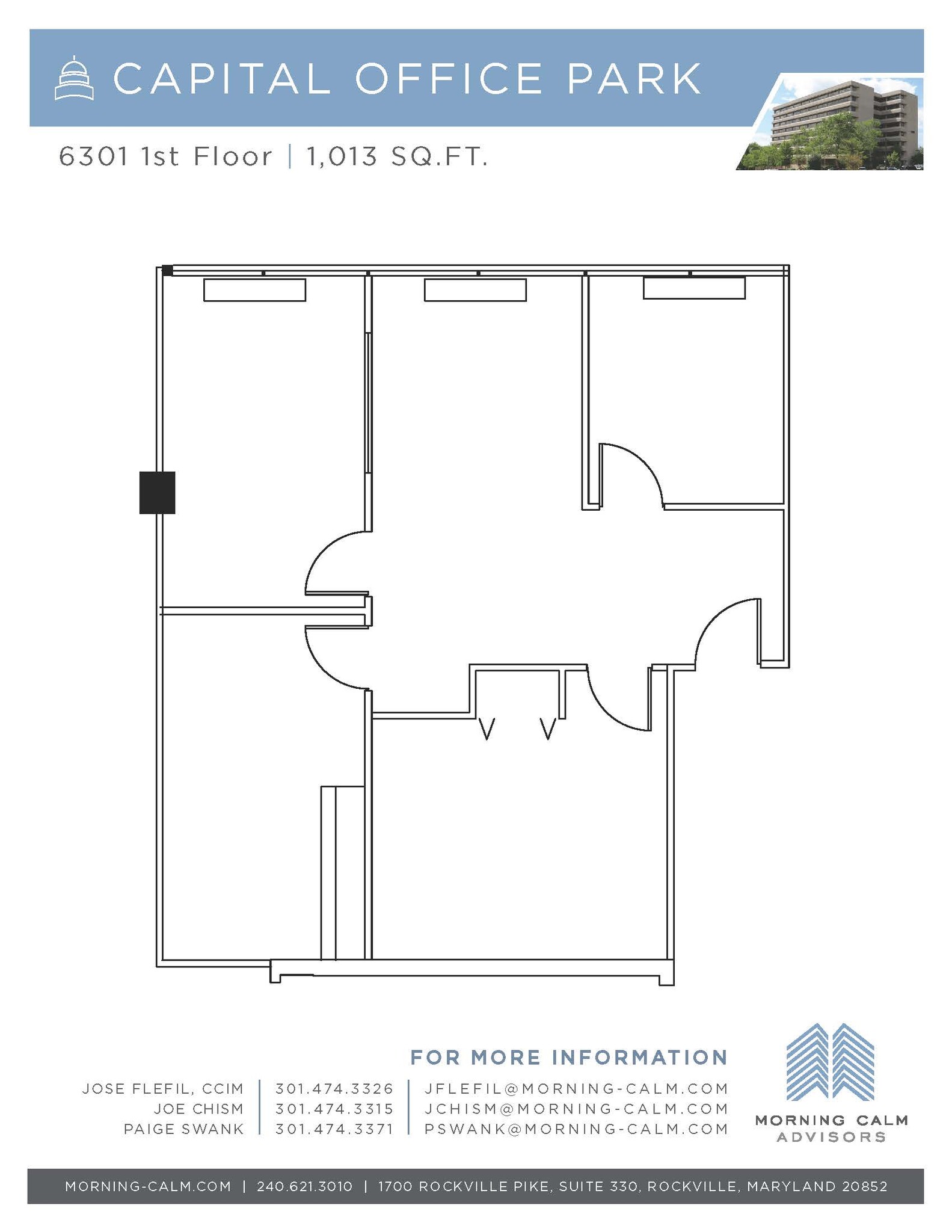 6301 Ivy Ln, Greenbelt, MD à louer Plan d’étage- Image 1 de 1