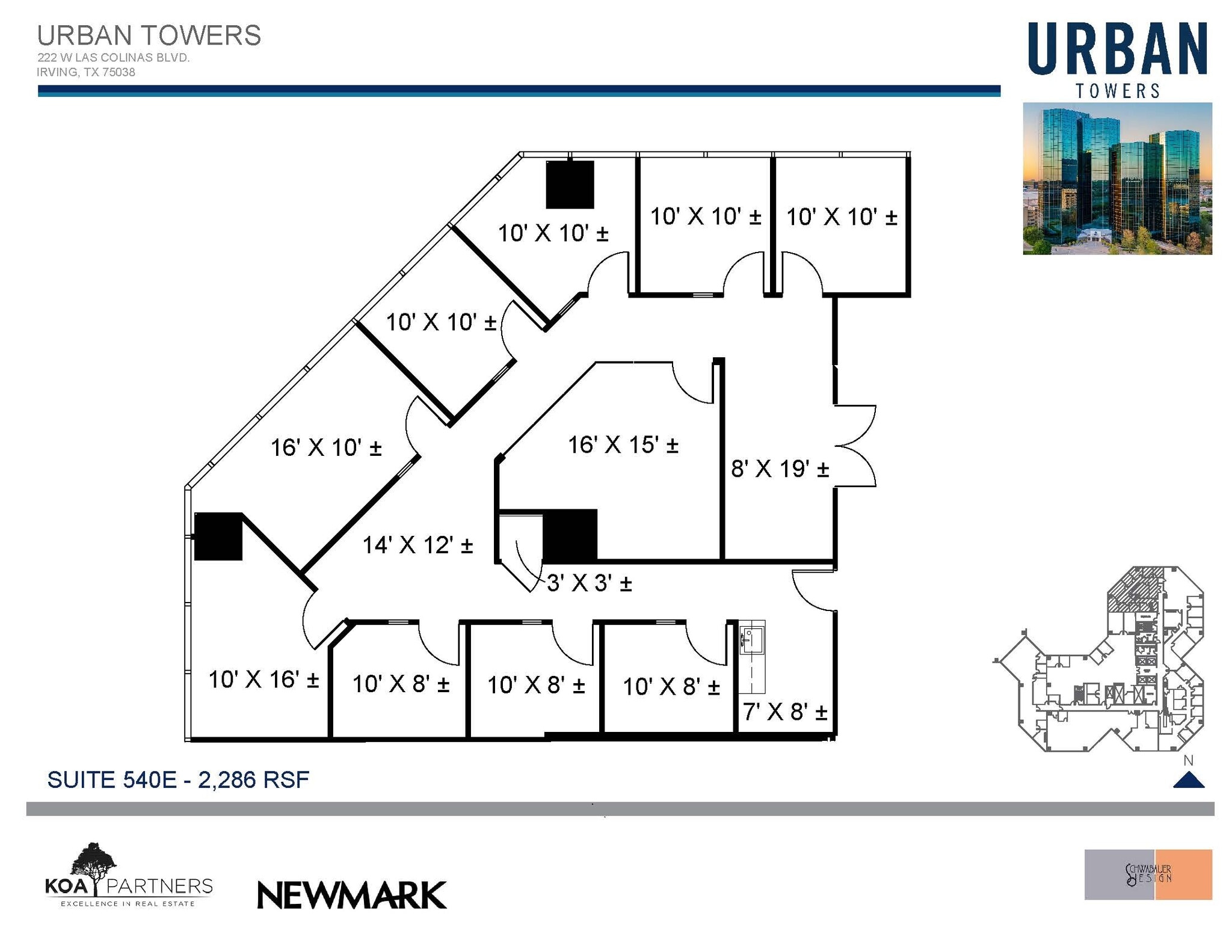 222 W Las Colinas Blvd, Irving, TX à louer Plan d’étage- Image 1 de 1