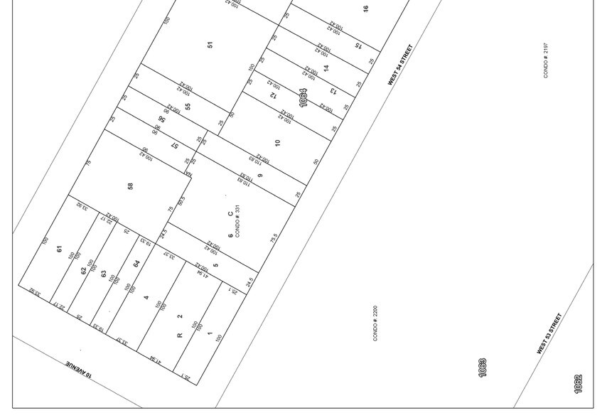 446 W 55th St, New York, NY à vendre - Plan cadastral - Image 3 de 7