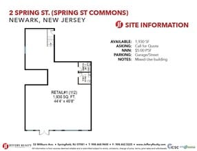 2 Spring St, Newark, NJ for lease Floor Plan- Image 1 of 1