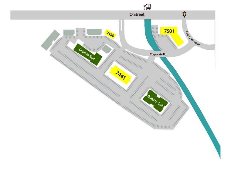 7551 O St, Lincoln, NE à louer - Plan de site - Image 2 de 2