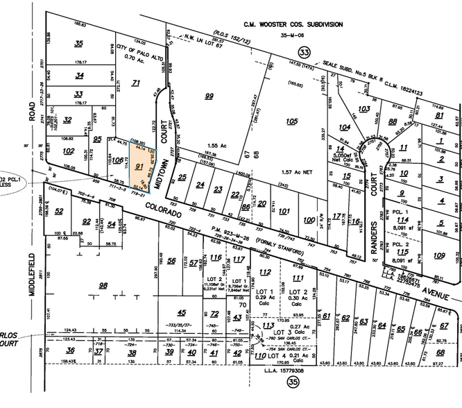 721 Colorado Ave, Palo Alto, CA for sale - Plat Map - Image 2 of 18