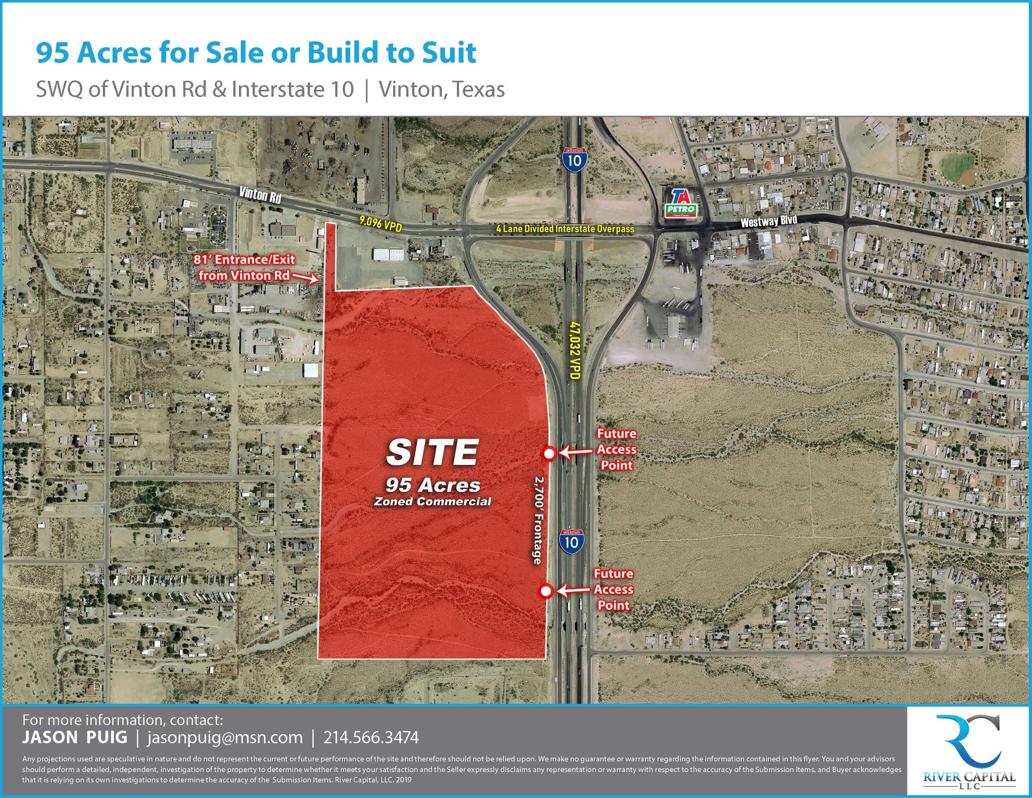 SWQ of Vinton Rd, Vinton, TX for sale Primary Photo- Image 1 of 1