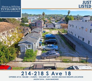 Plus de détails pour 218 S Avenue 18, Los Angeles, CA - Terrain à vendre