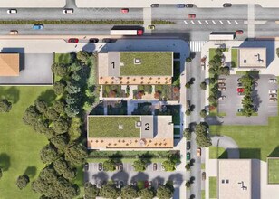 Décines-Charpieu - AERIAL map view