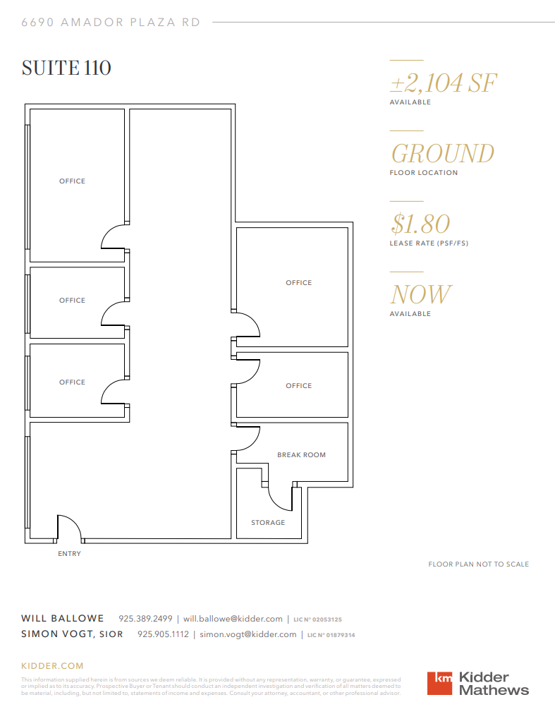 6690 Amador Plaza Rd, Dublin, CA for lease Floor Plan- Image 1 of 1