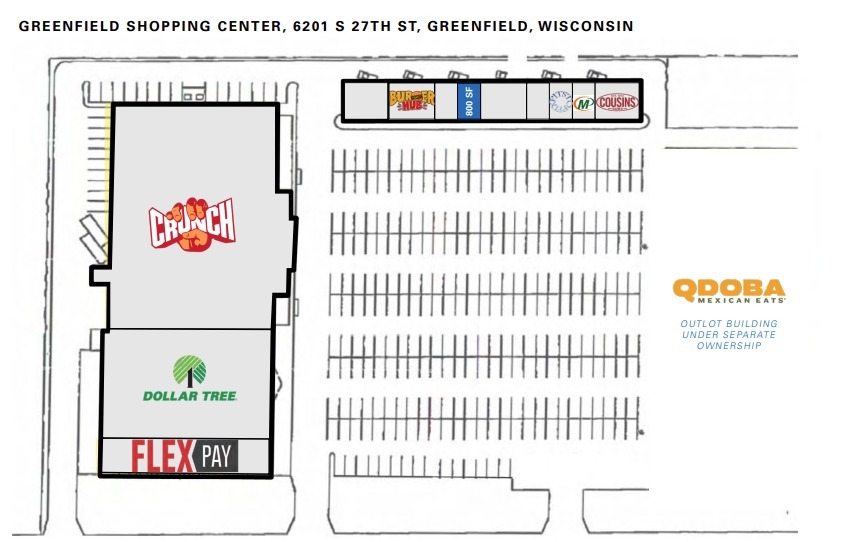 6201-6239 S 27th St, Greenfield, WI for lease - Site Plan - Image 2 of 2