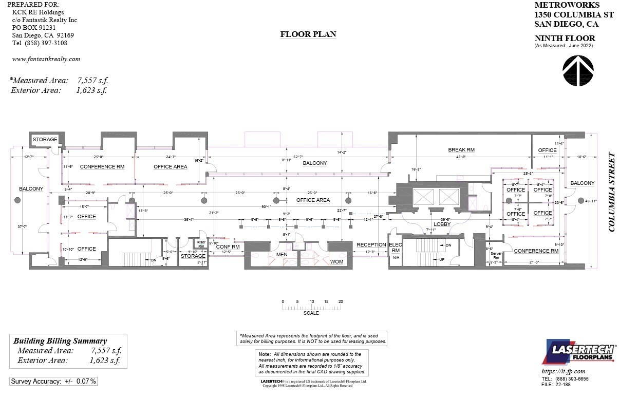 1350 Columbia St, San Diego, CA 92101 - Unit Full 9th Floor - - Floor Plan - Image 1 of 27