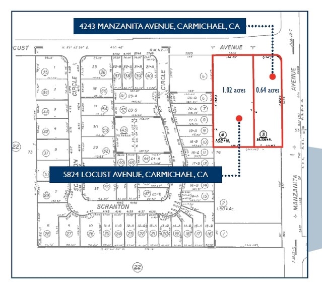 4243 Manzanita Ave, Carmichael, CA for sale - Plat Map - Image 2 of 3