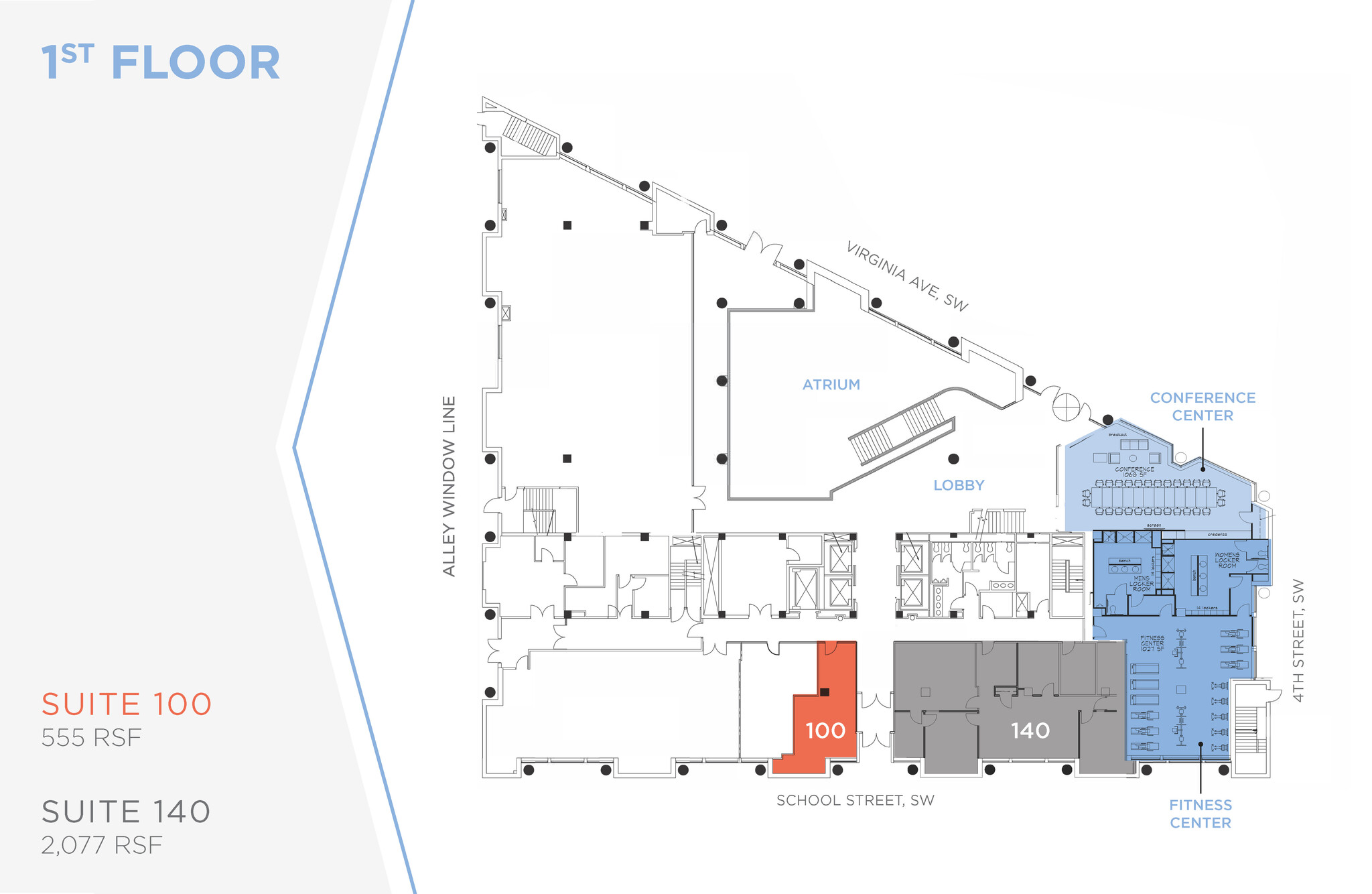 400 Virginia Ave SW, Washington, DC à louer Plan d  tage- Image 1 de 1