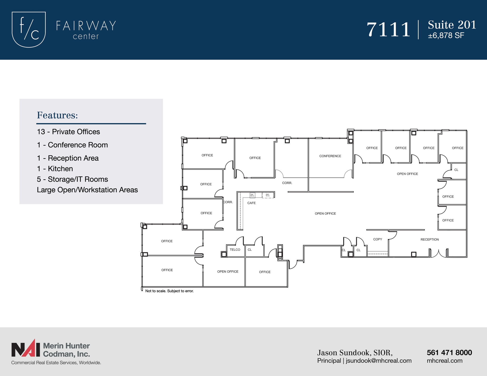 7108-7121 Fairway Dr, Palm Beach Gardens, FL for lease Floor Plan- Image 1 of 8