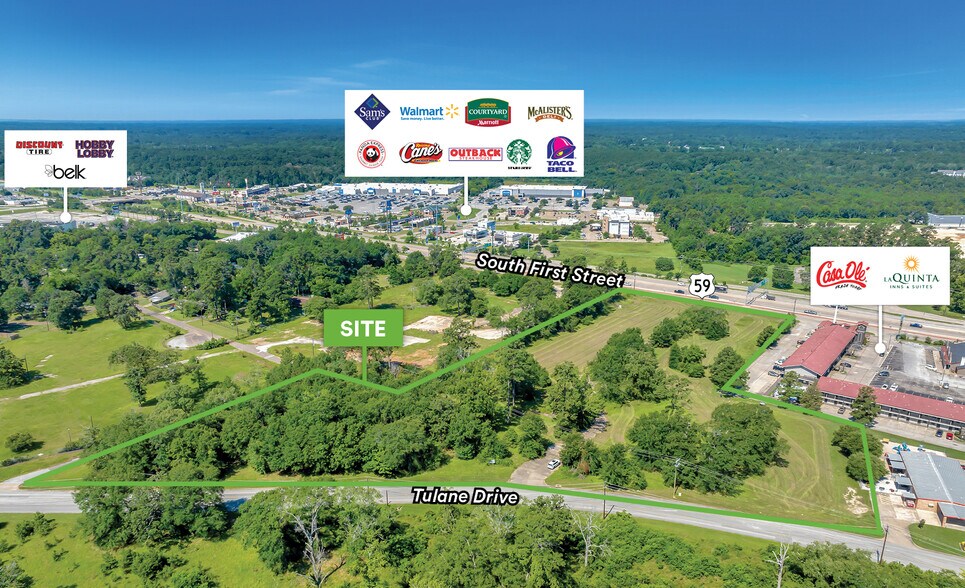 2121 S 1st St, Lufkin, TX à vendre - Aérien - Image 1 de 21