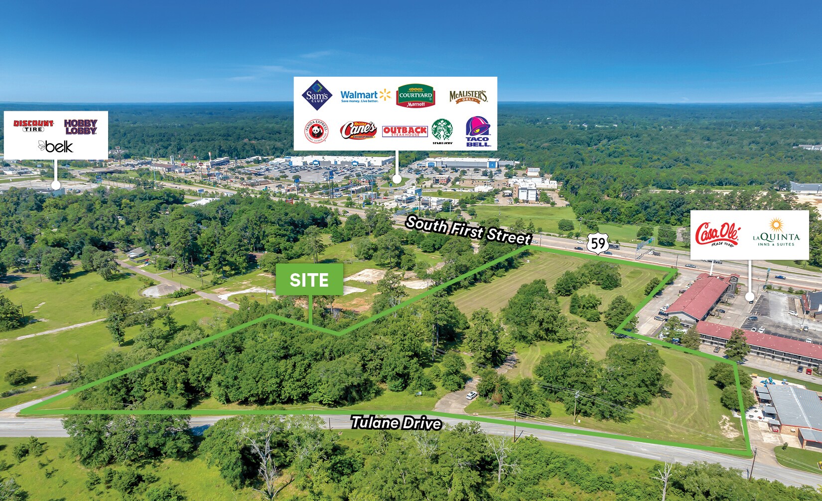 2121 S 1st St, Lufkin, TX à vendre Aérien- Image 1 de 22