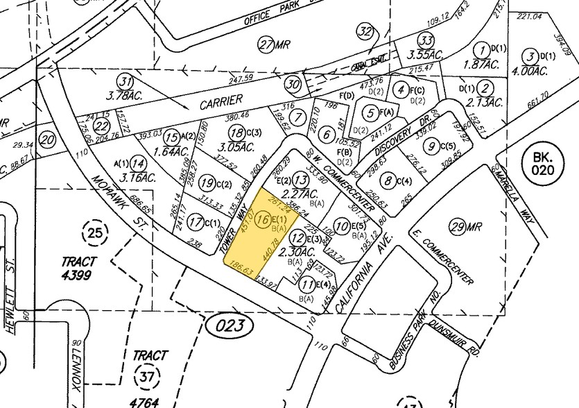 Tower Way, Bakersfield, CA à vendre - Plan cadastral - Image 2 de 2