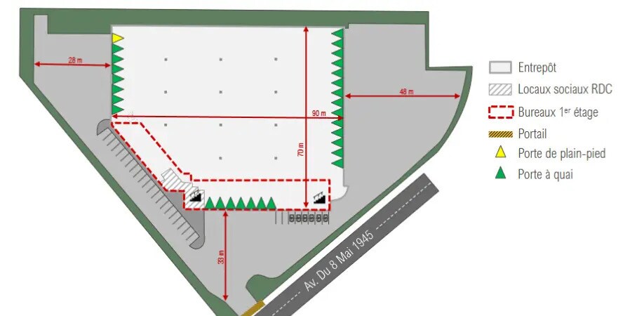 Industriel dans Villeneuve-la-Garenne à louer - Plan d’étage - Image 2 de 2