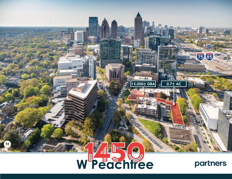 1450 W Peachtree St NW, Atlanta, GA à vendre - Aérien - Image 2 de 9